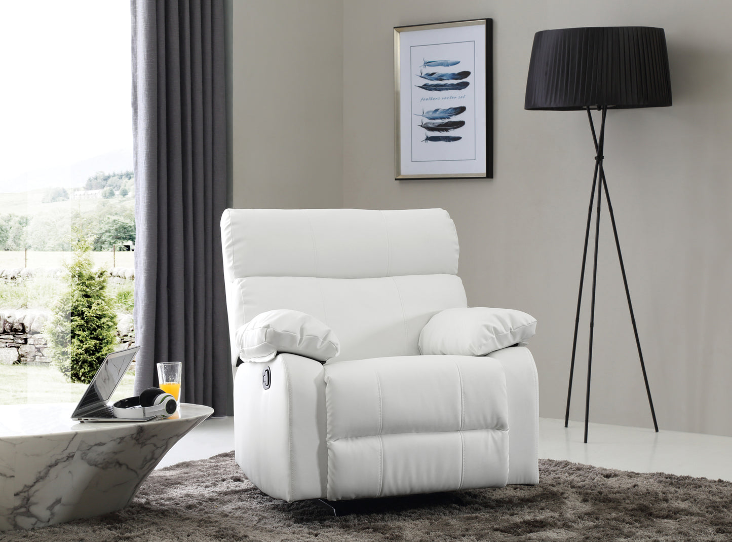 Rio Rocker Recliner - White