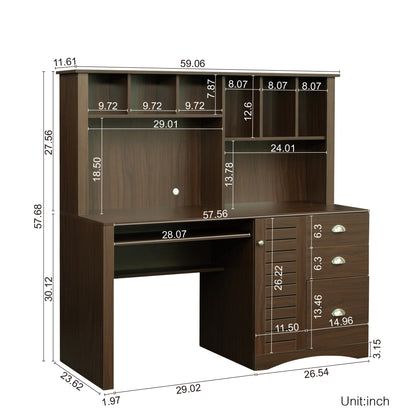 Walnut Haven Computer Desk