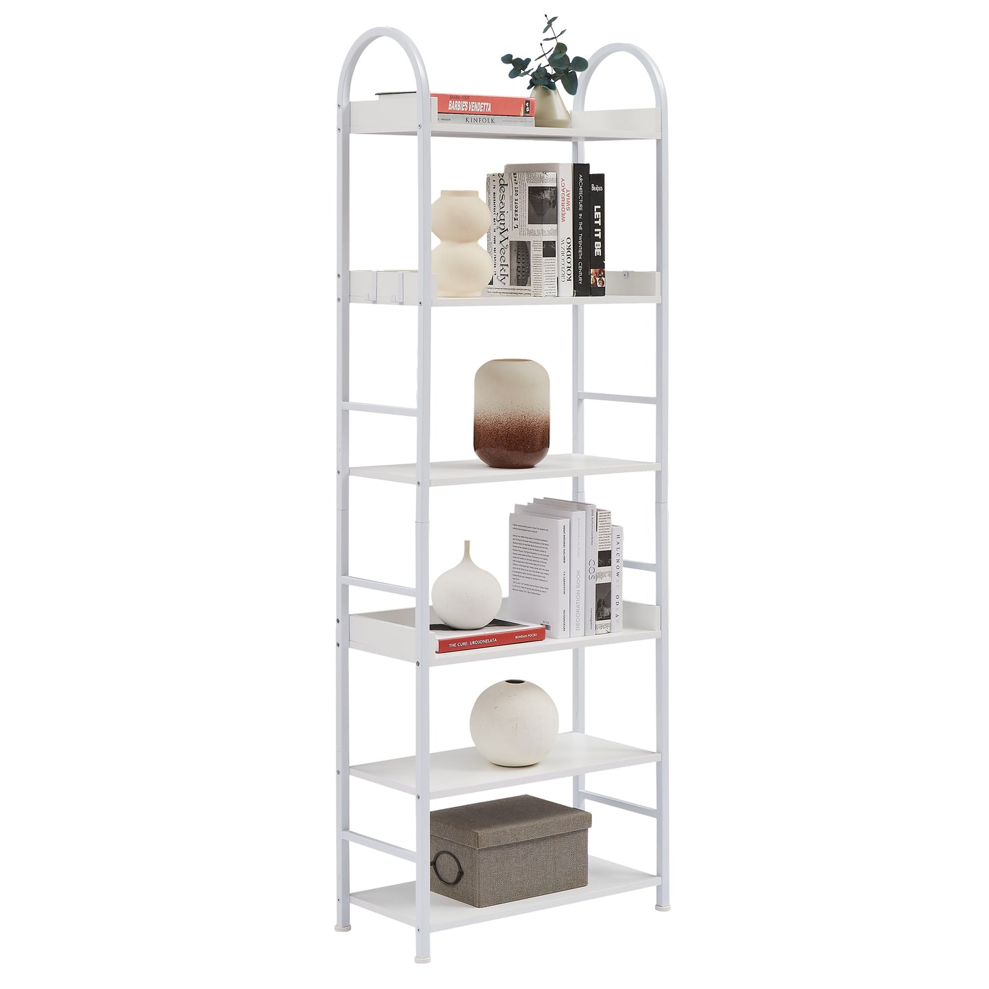 Tall Tower Bookcase - White