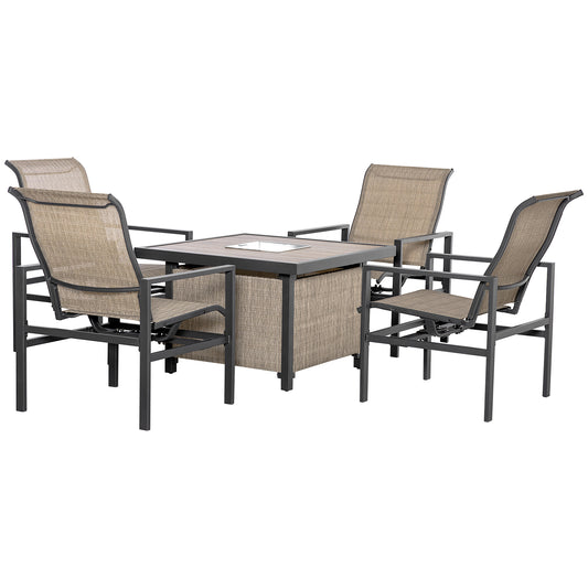 Marlena 7 Pc Patio Square Dining Set - Beige