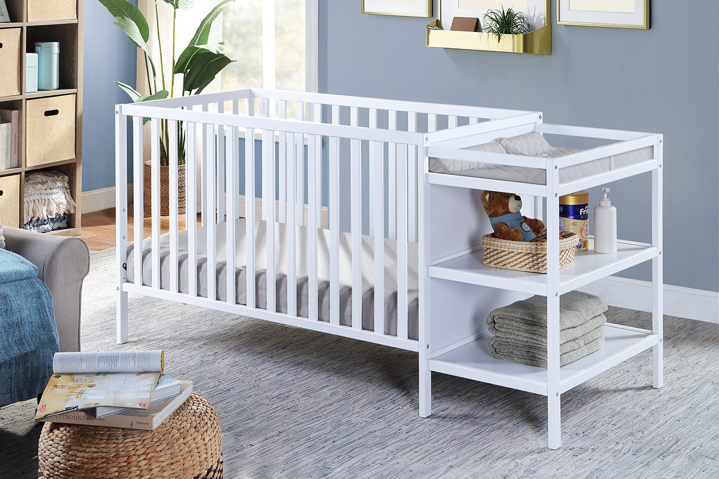 Pure Haven 3-in-1 Convertible Crib and Changer Combo