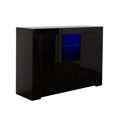 Glowing Harmony: LED-Lit Kitchen Sideboard