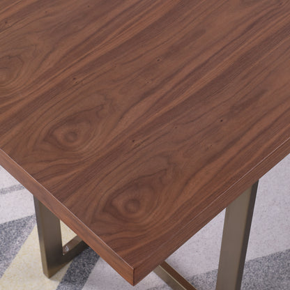 Elegant Walnut Veneer Dining Table