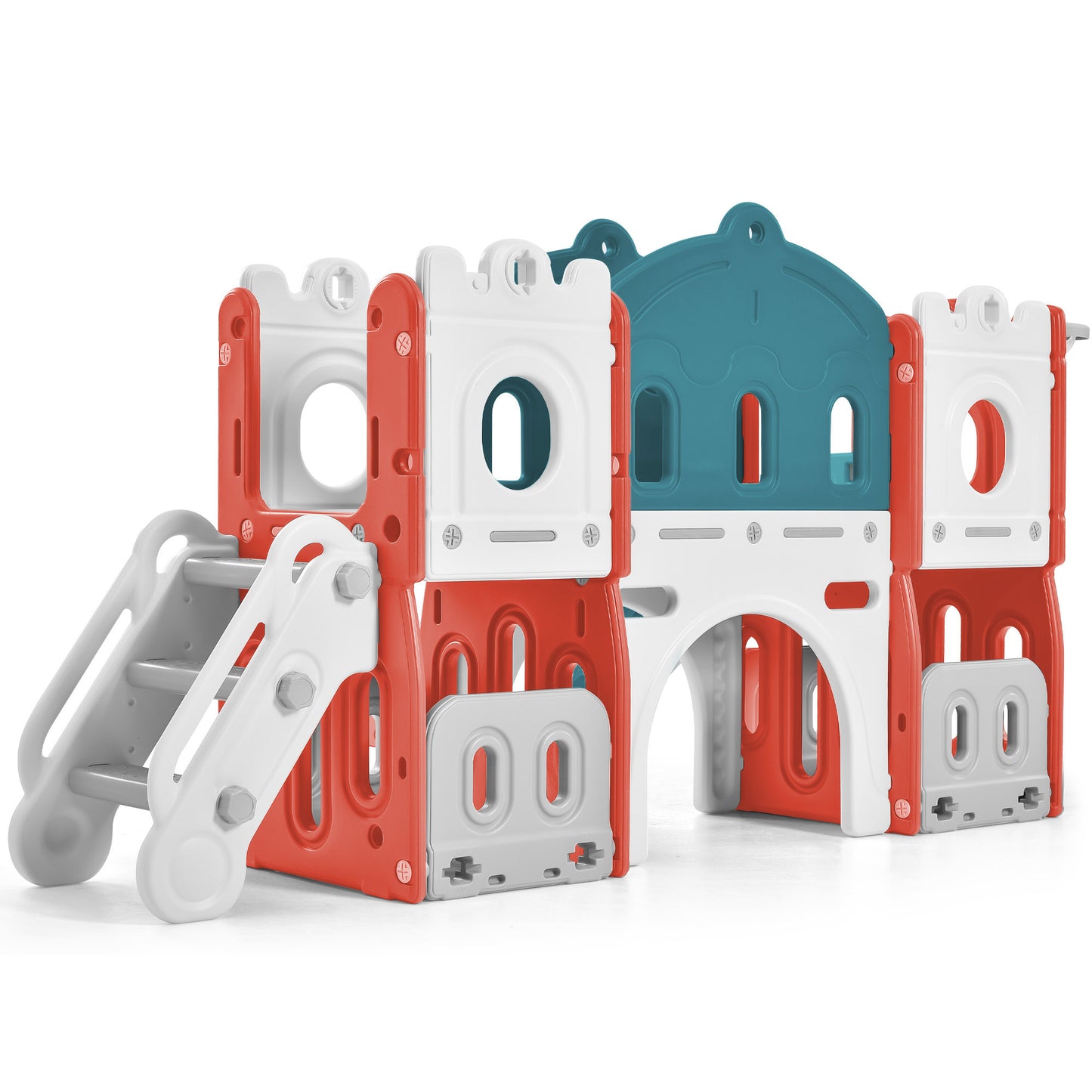 Playful Kingdom Kids Slide Playset - Red