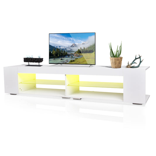 Jazz LED TV Stand Entertainment Center - White