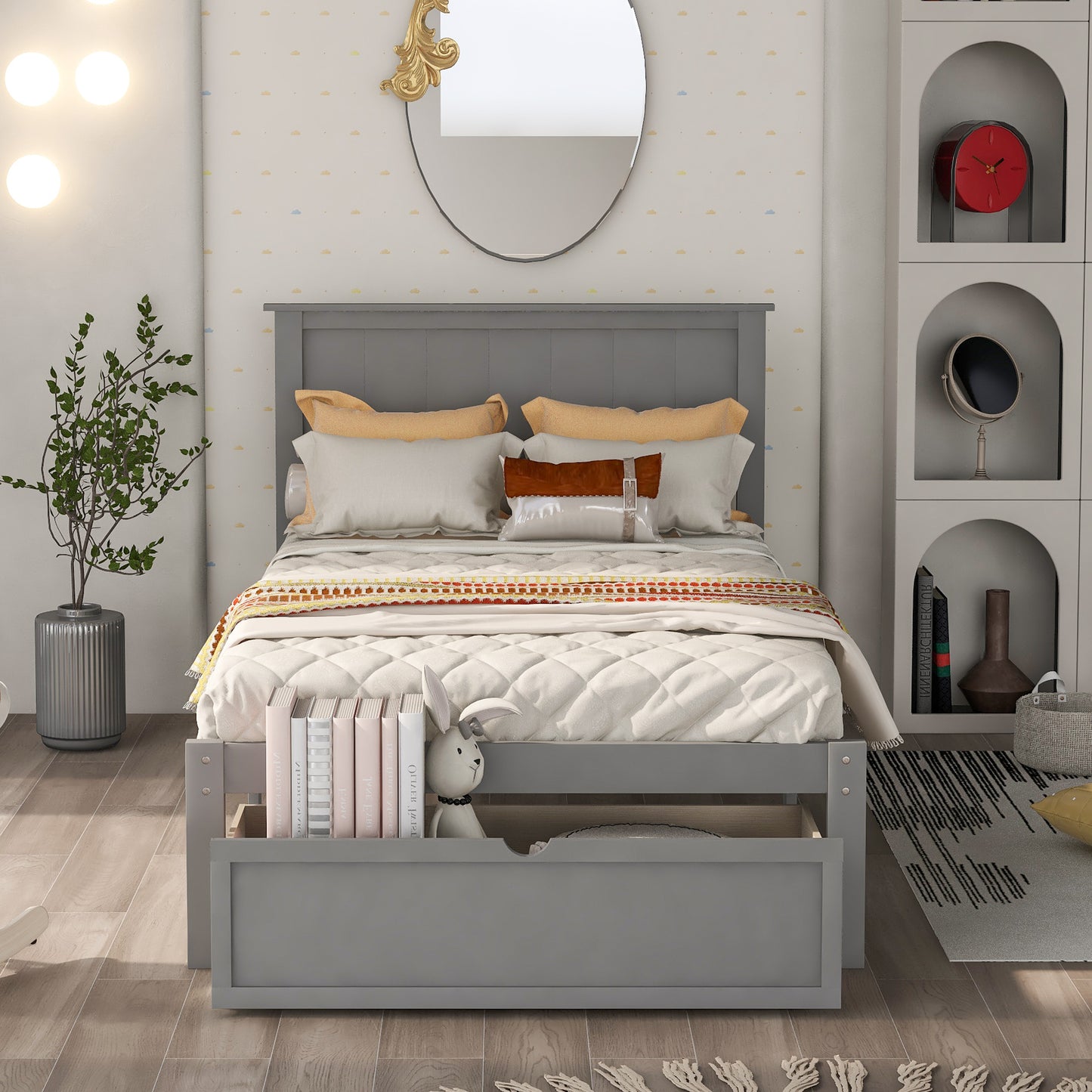 Dream Cloud Twin Platform Bed with Hidden Storage