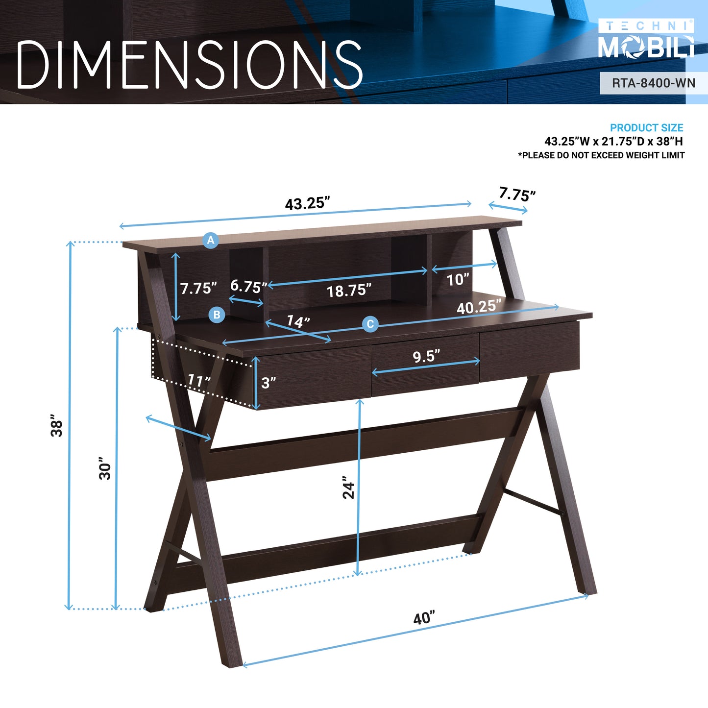 Scribe Storage Desk - Wenge