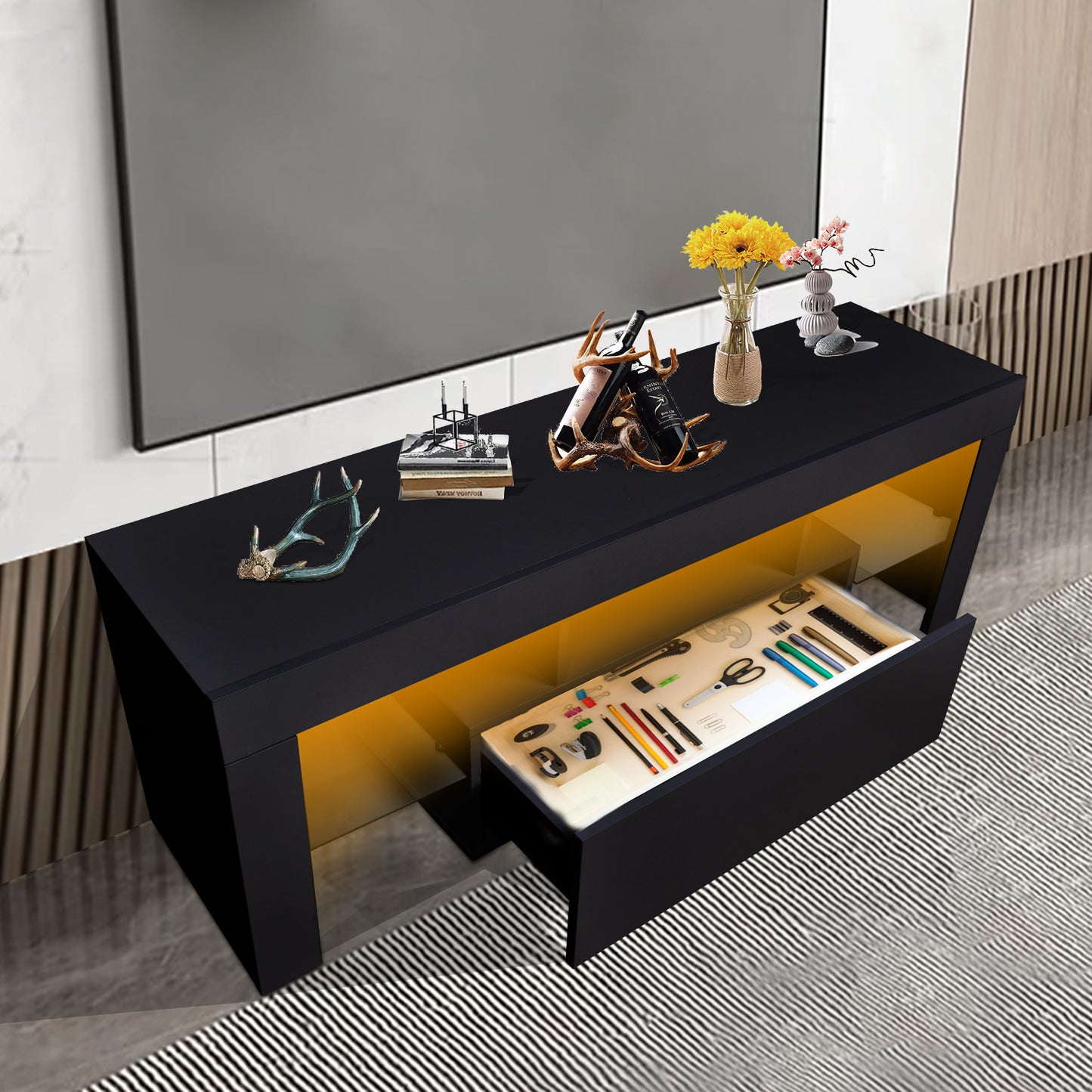 Elevate TV Stand: Modern Media Console with Storage