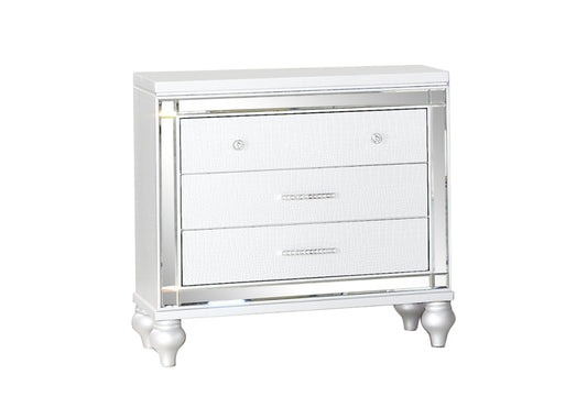 Sterling Mirror Framed Nightstand - White