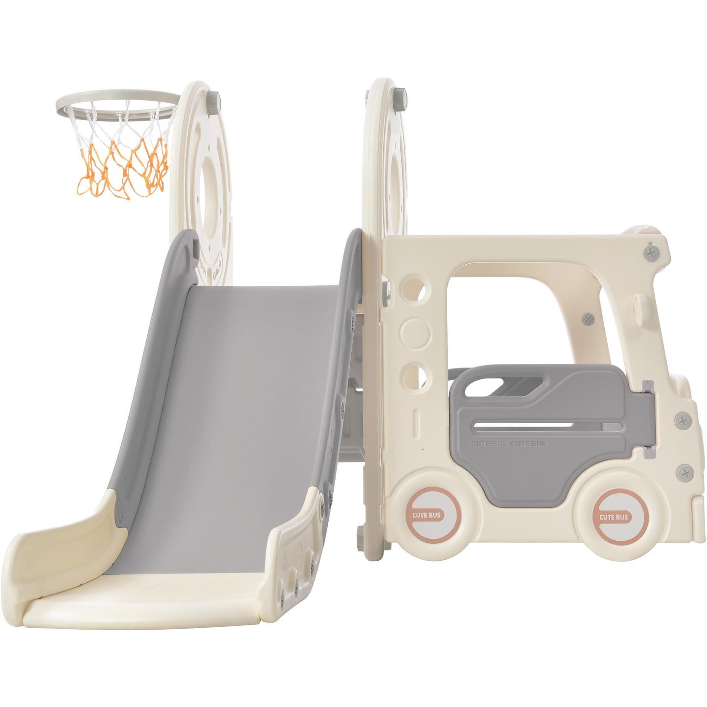 Kids Slide with Bus Play Set - Grey