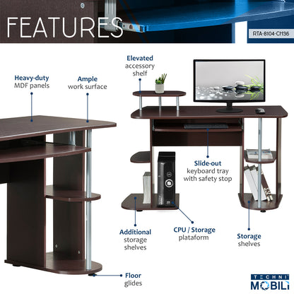 Tech Max Computer Workstation Desk With Storage