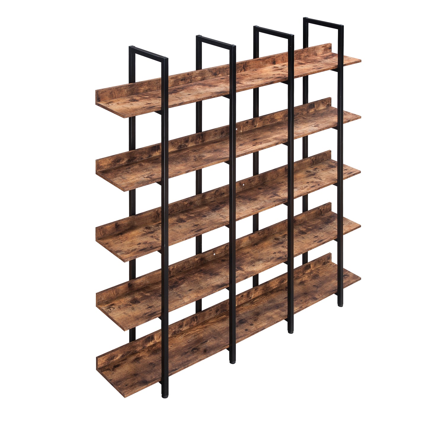 Vintage Metal Frame Bookshelf - Brown