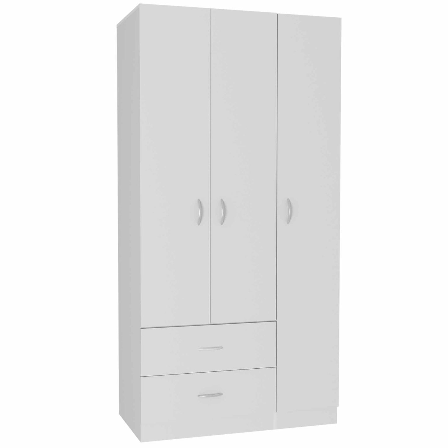 Watson 2-Drawer 3-Door Armoire - White