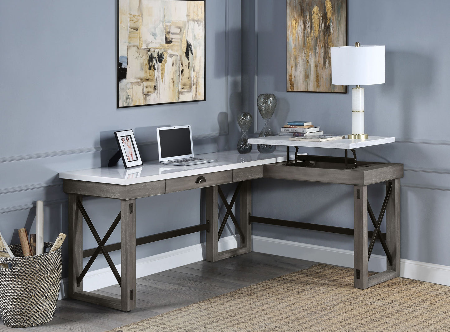 Writing Desk w/Lift Top in Marble Top