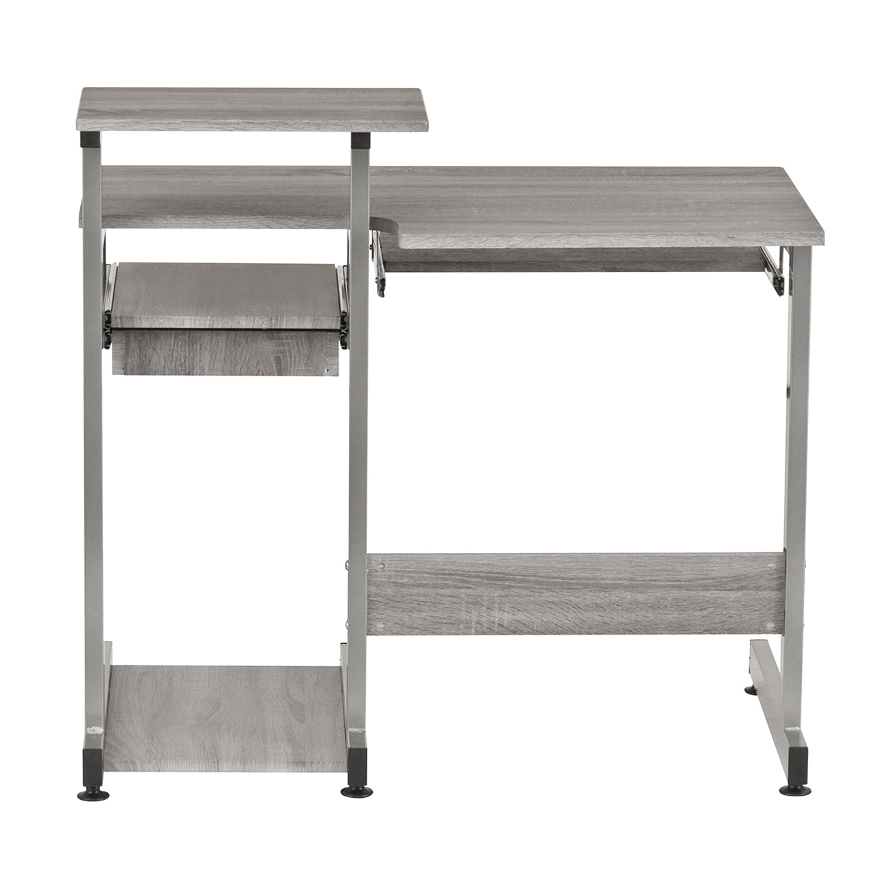 Complete Computer Workstation Desk - Grey