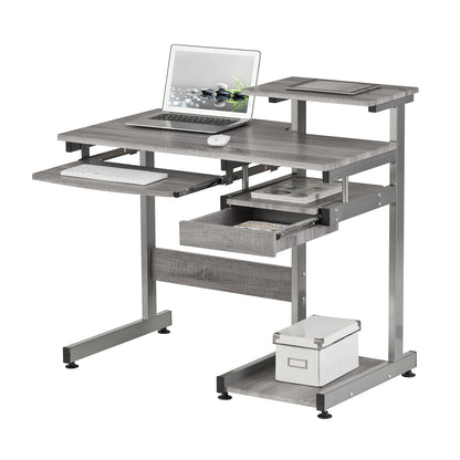 Complete Computer Workstation Desk - Grey