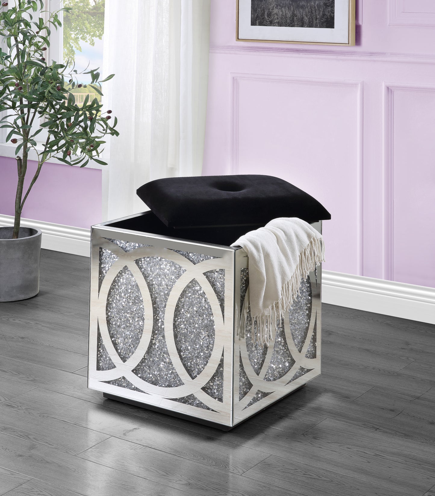 Mirage Diamond Storage II Ottoman