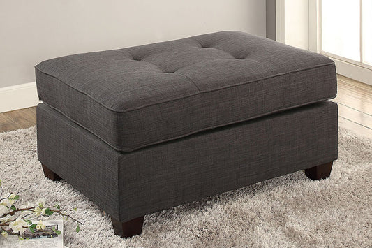 Cocktail Ottoman Dorris Fabric Tufted Seats Ottomans - Black