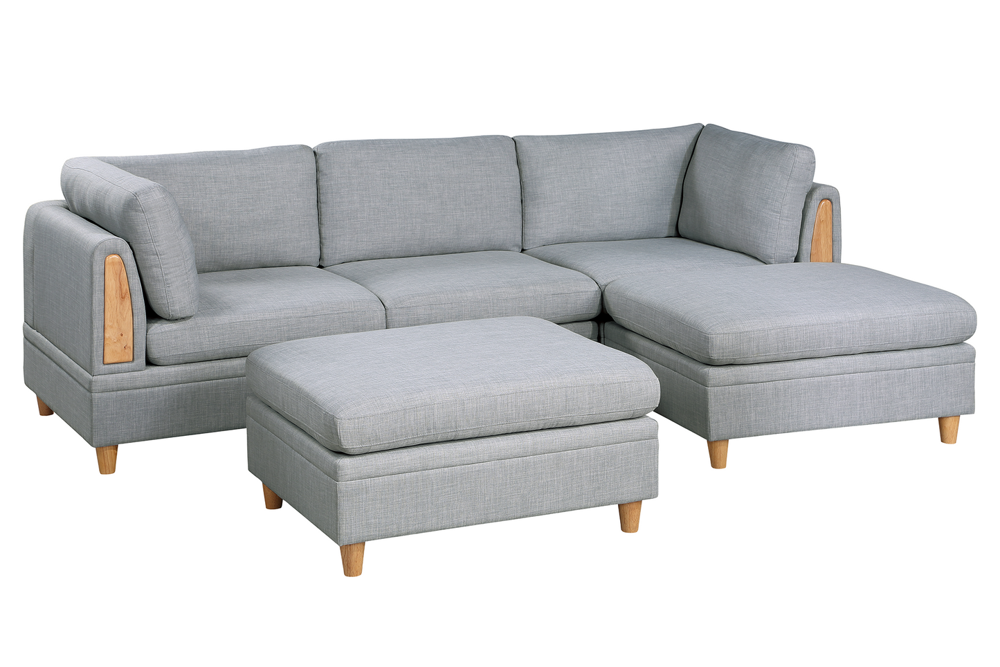 Veranda 5 Pcs Modular Sofa Set - Light Gray