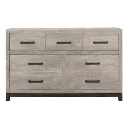 Elegant Gray Haven 7-Drawer Dresser