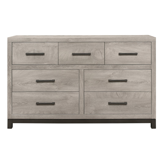 Elegant Gray Haven 7-Drawer Dresser