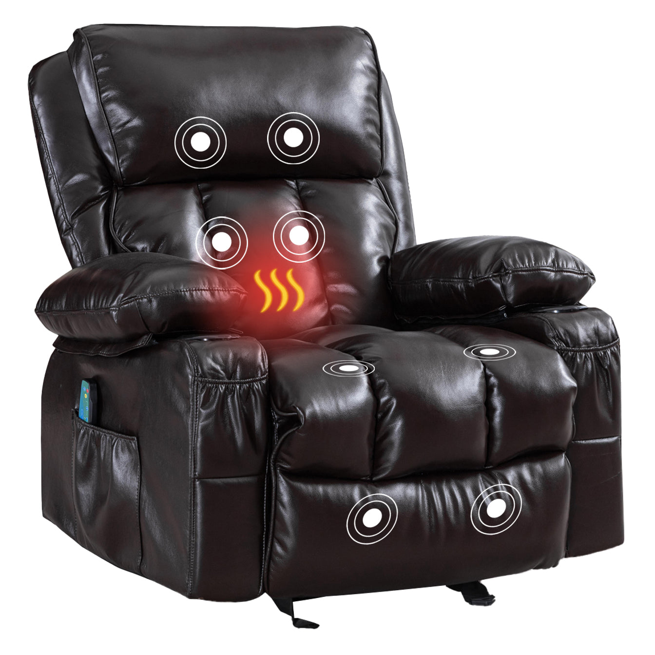 Ravi Heating massage Recliner Chair - Brown