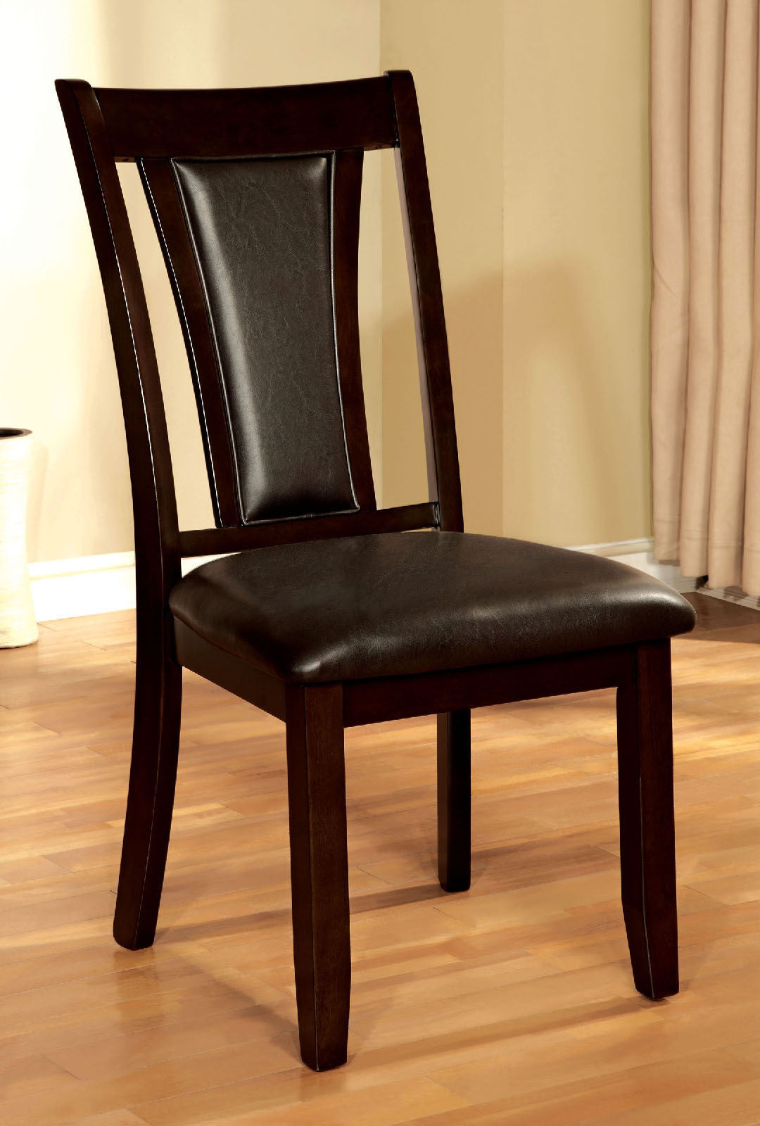 Tricia Dining Wooden Chair  Set of 2 - Cherry+Espresso