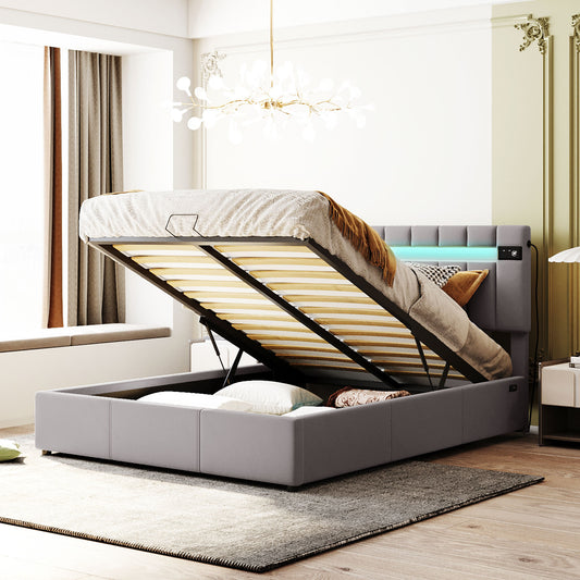 Luxury Dream Bed - Queen Size with LED light, Bluetooth Player and USB Charging