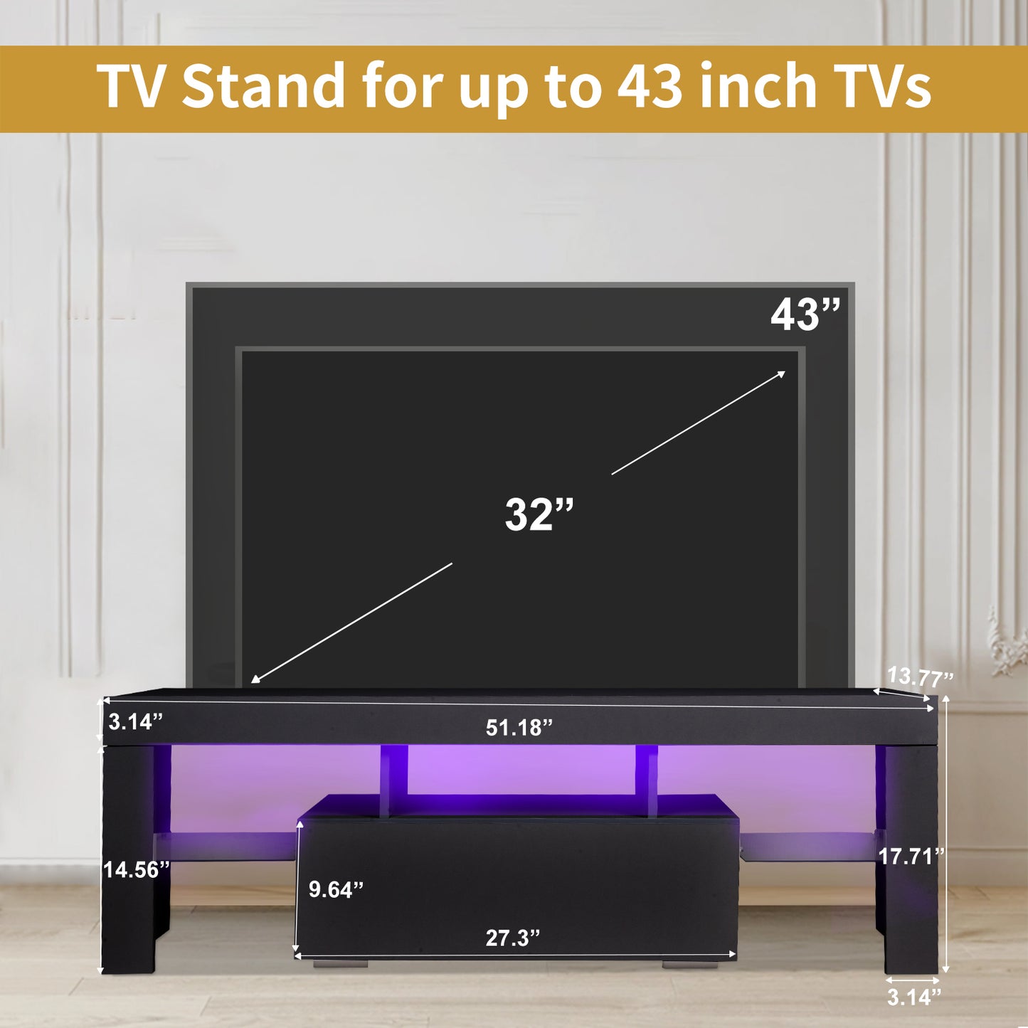 Elevate TV Stand: Modern Media Console with Storage