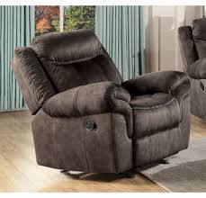 Ava Glider Velvet Recliner - Chocolate