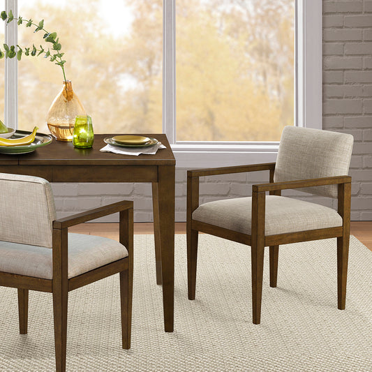 Lawrence Upholstered Dining Chairs with Arms (Set of 2)