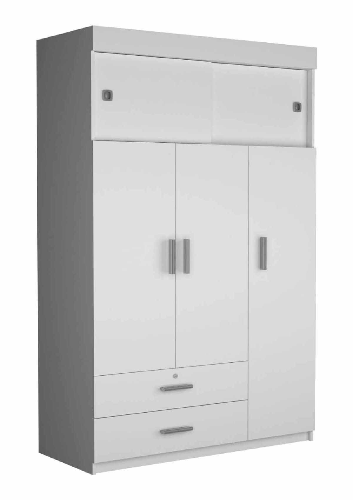 Kingswood  2-Drawer Rectangle Armoire  - White