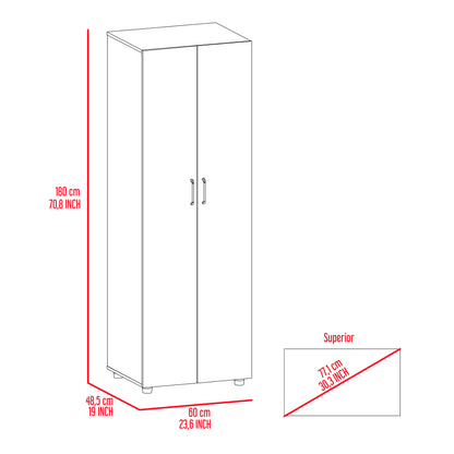 Blackwood 2-Shelf Rectangle Armoire