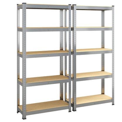 Silver Max Storage 5-Tier Utility Shelves - S