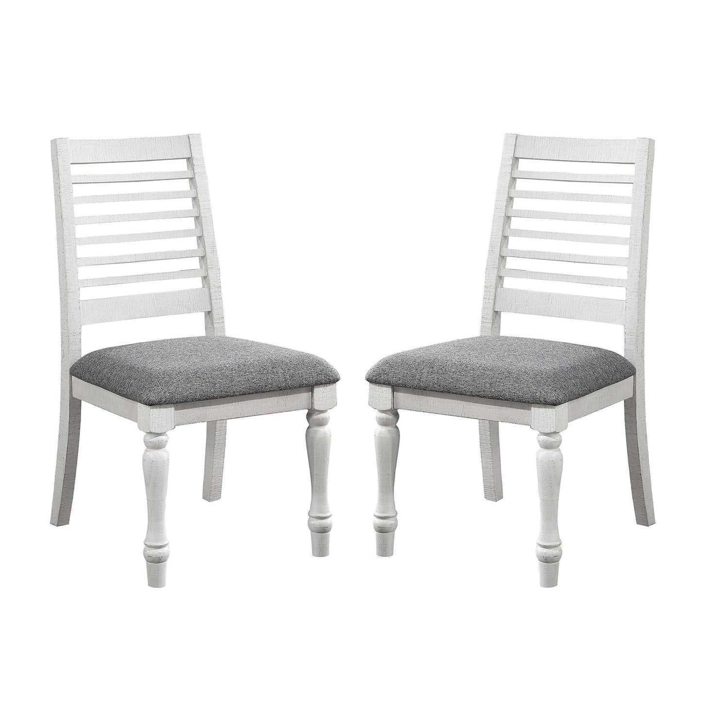 Vega Padded Fabric Dining Chairs (Set of 2) - Antique White