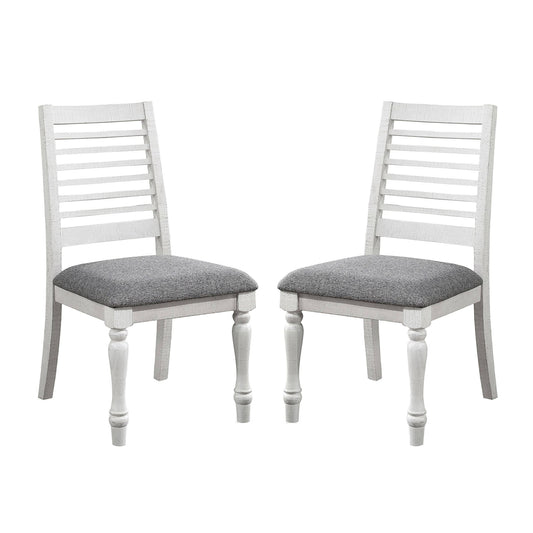 Vega Padded Fabric Dining Chairs (Set of 2) - Antique White