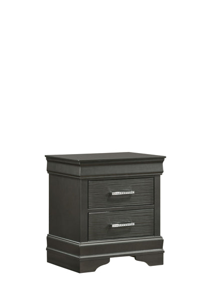 Brooklyn Wood Nightstand - Gray