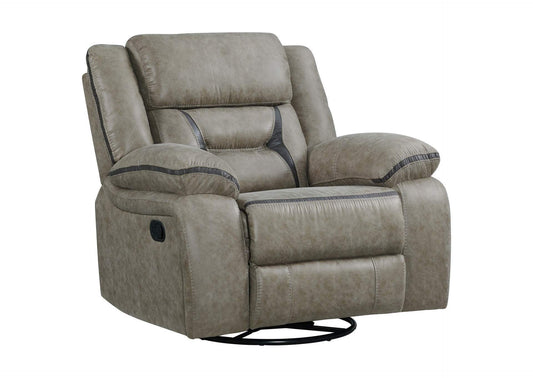 Denali Faux Leather Recliner Chair  - Gray