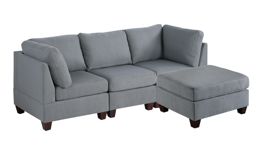 Veranda 4 Pcs Modular Sofa Set  - Gray