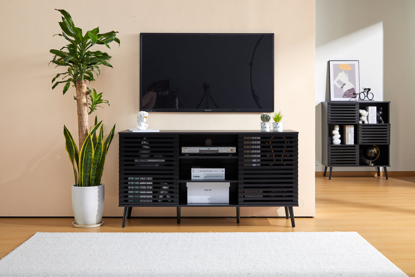 Neo Modern TV Cabinet Entertainment - Black