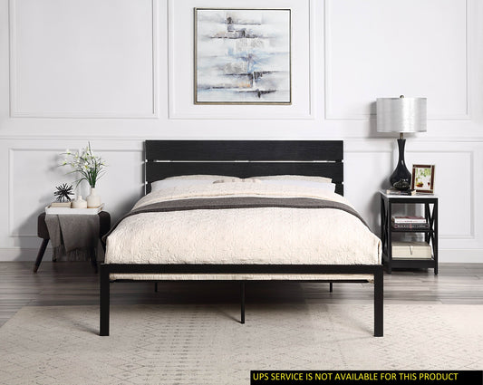 Willow Contemporary Queen Size Bed - Black