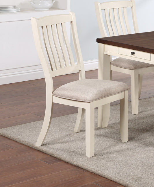 Viva Fabric Cushion Seats Dining Chair (Set of 2) - White