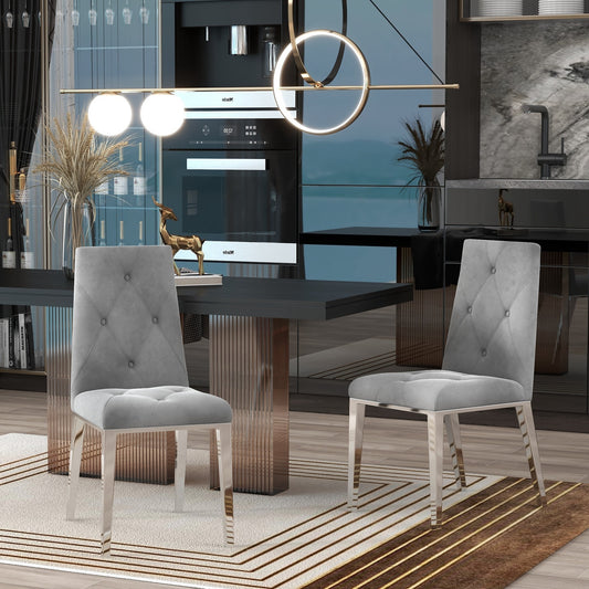 Chrome Luxe Dining Chairs