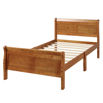 Urban Fusion Twin Size Wood Platform Bed - Oak