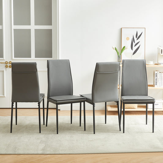 Wester Dining Chairs with Metal Leg (Set of 4) - Gray