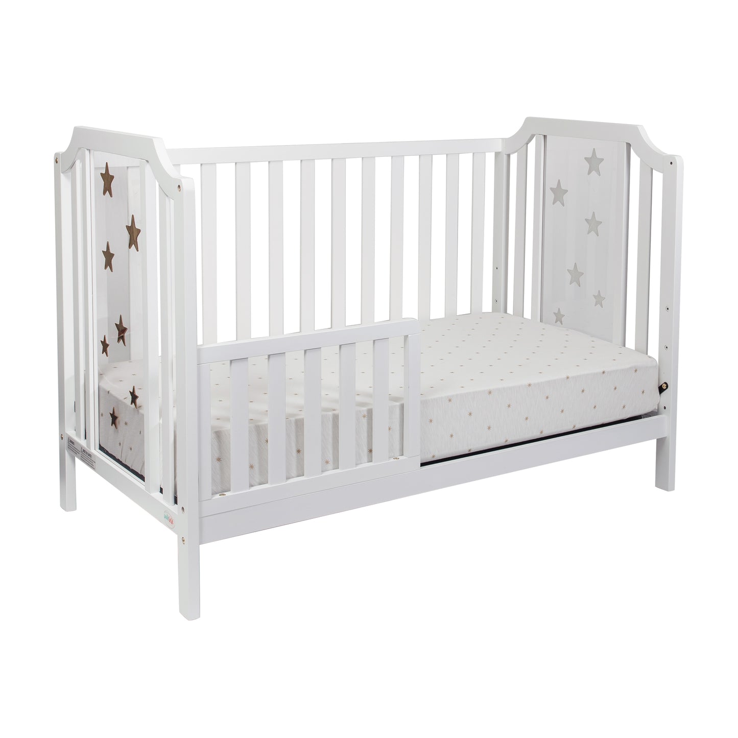 Nautical 3-in-1 Convertible Island Crib - White