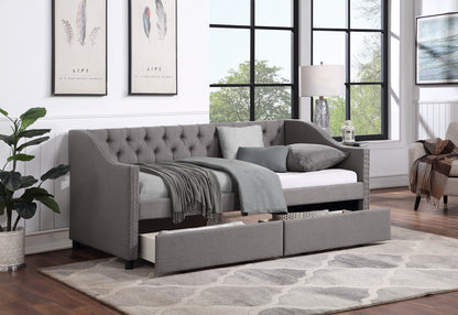 Enzo Twin Size Daybed with Drawers - Gray