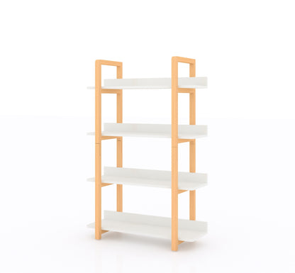 Multifuction Bookcase with Solid Wood Frame - Natural