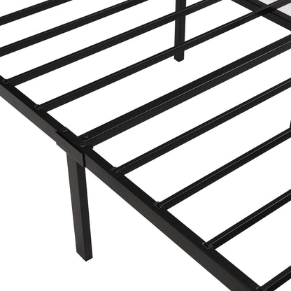 Apex Queen Size Storage Bed Metal Platform Bed with Drawer - Gray