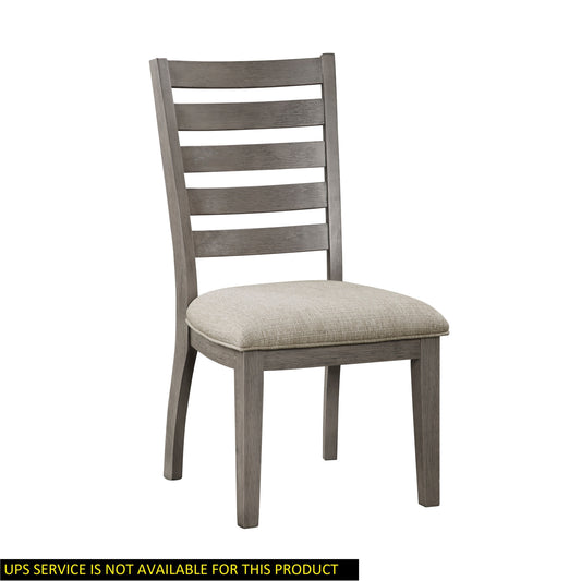 Nash Wooden Frame Ladder Dining Chair (Set of 2)- Gray